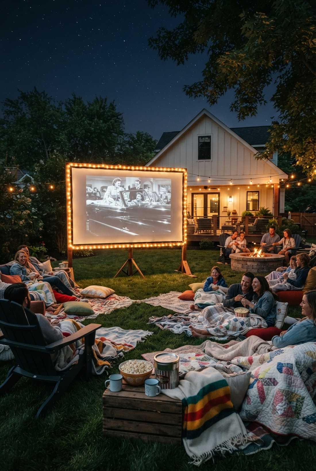summer outdoor movie screens
