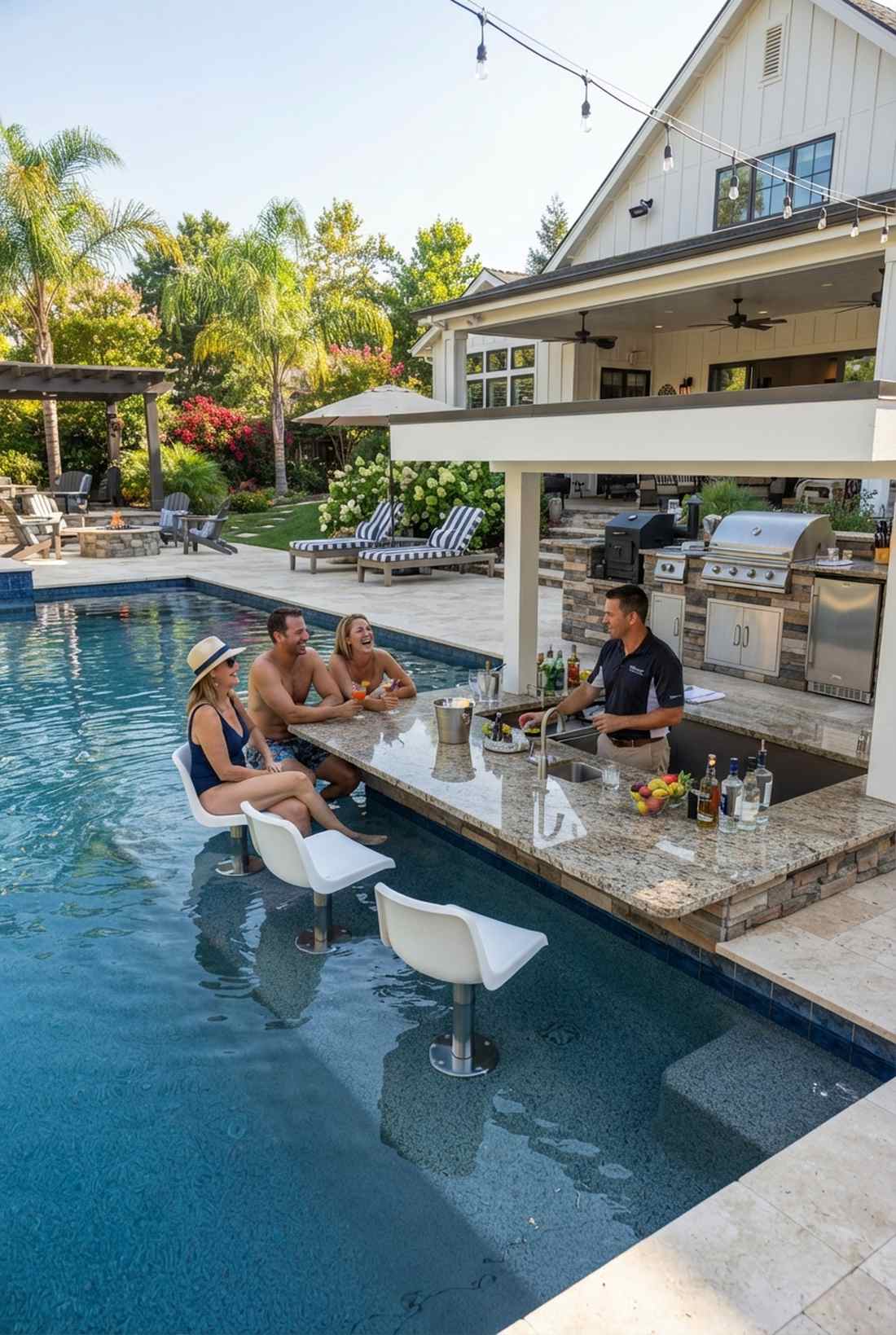 swim up pool bar