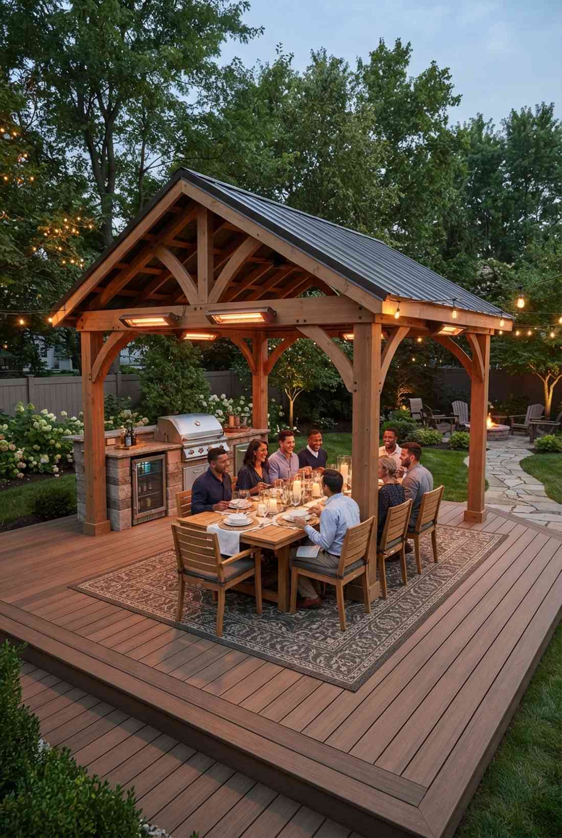 covered outdoor dining pavilion