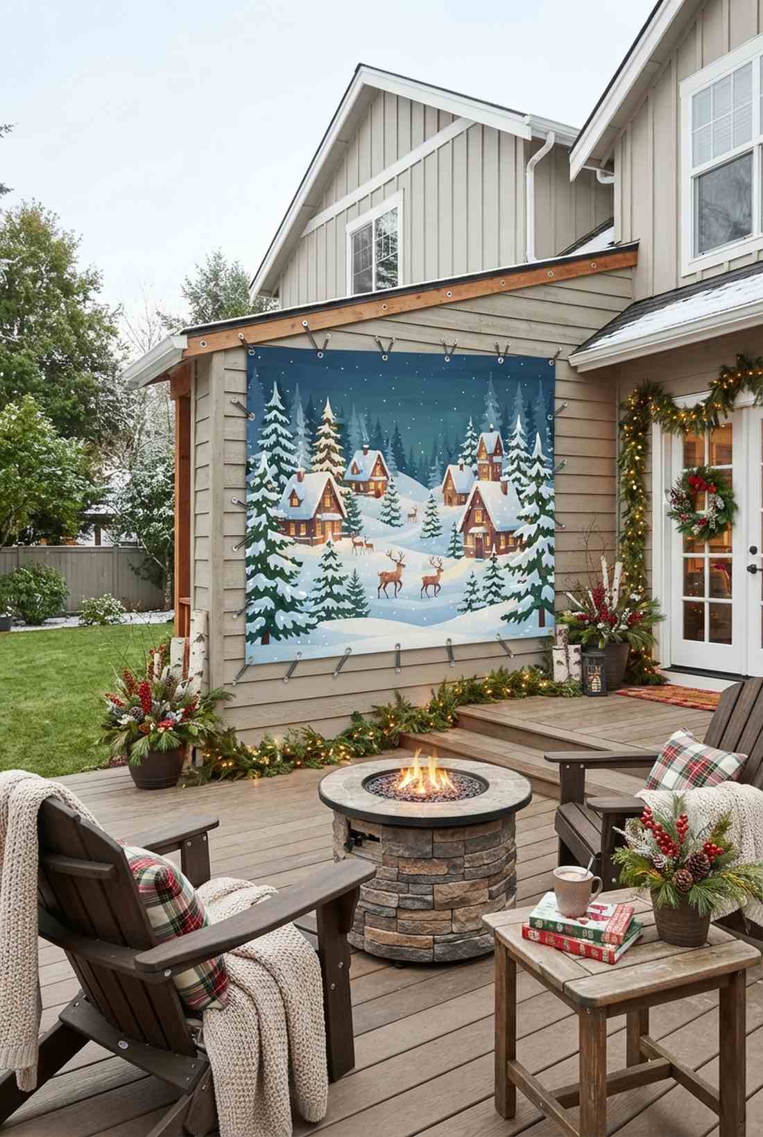 fabric panel holiday backdrop