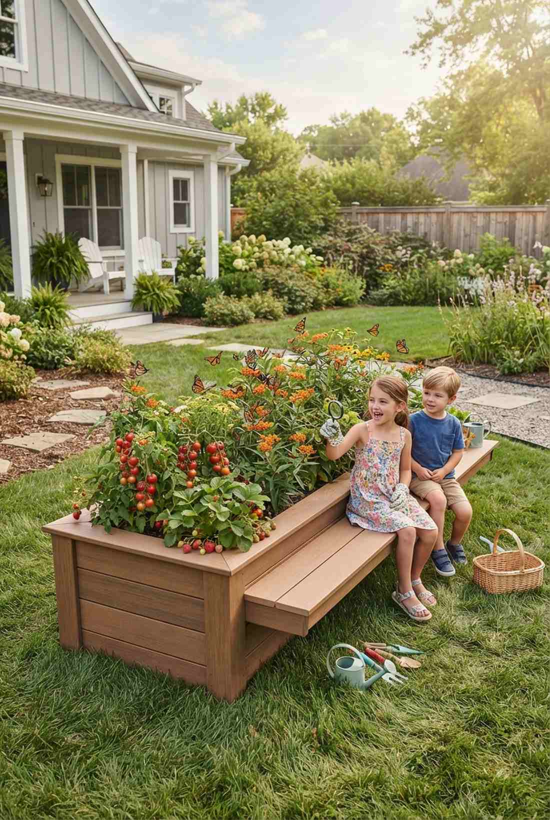 kids snack and butterfly bed