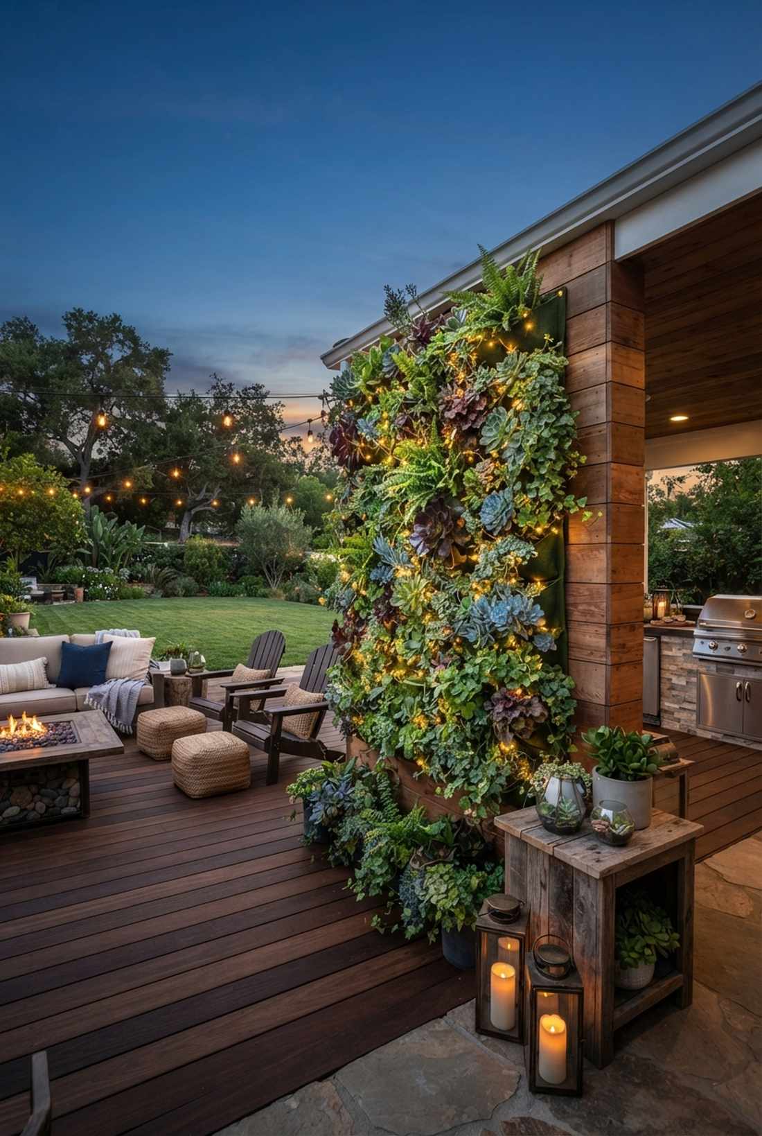 vertical garden wall accent