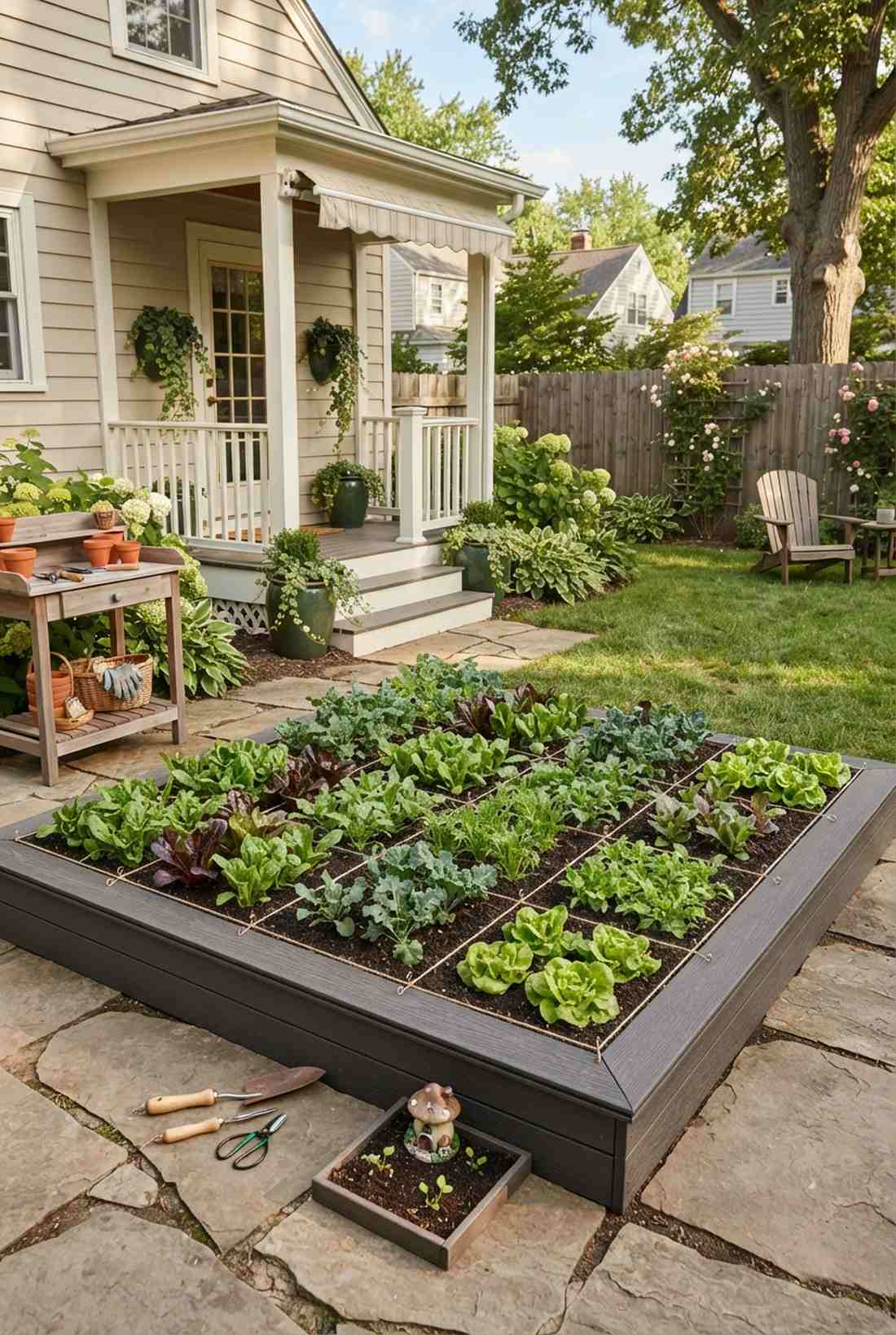 4x4 square foot salad bed