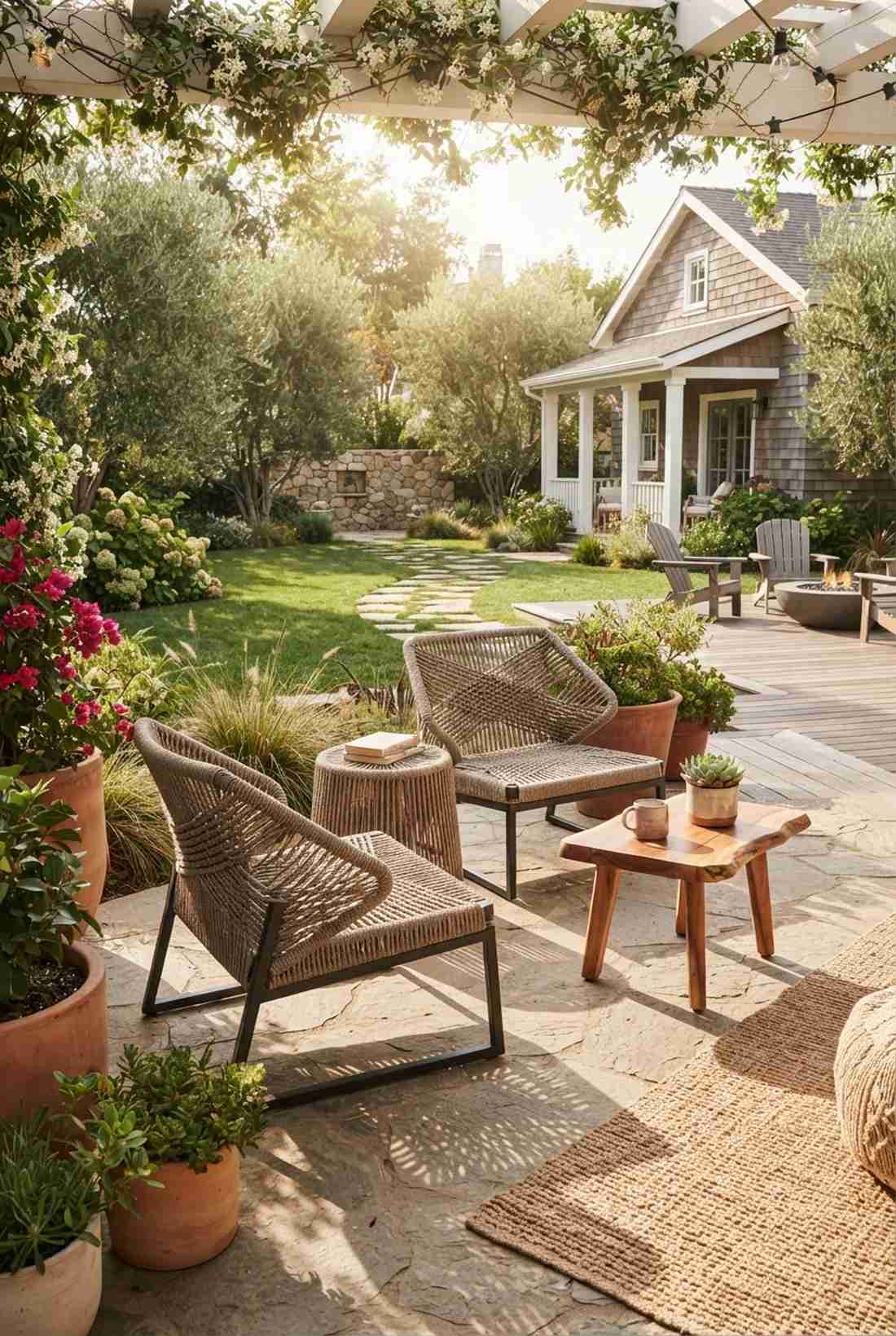 artisan rope weave seating