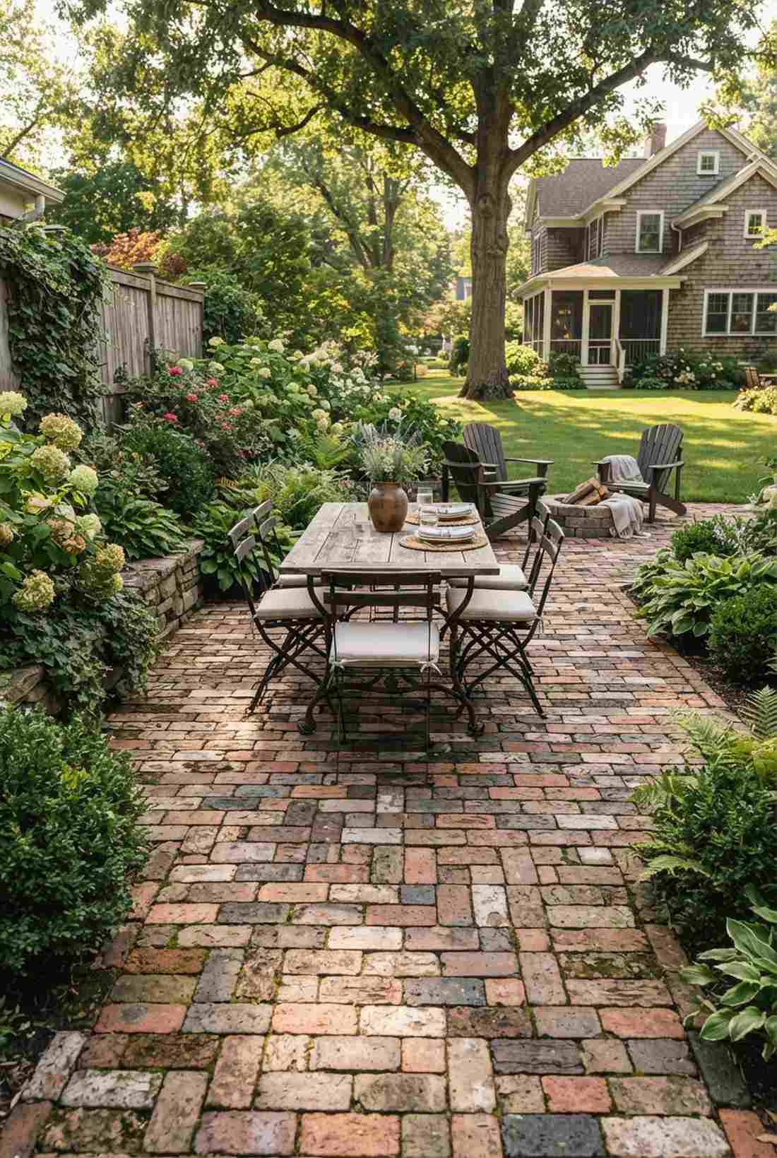 basketweave reclaimed brick