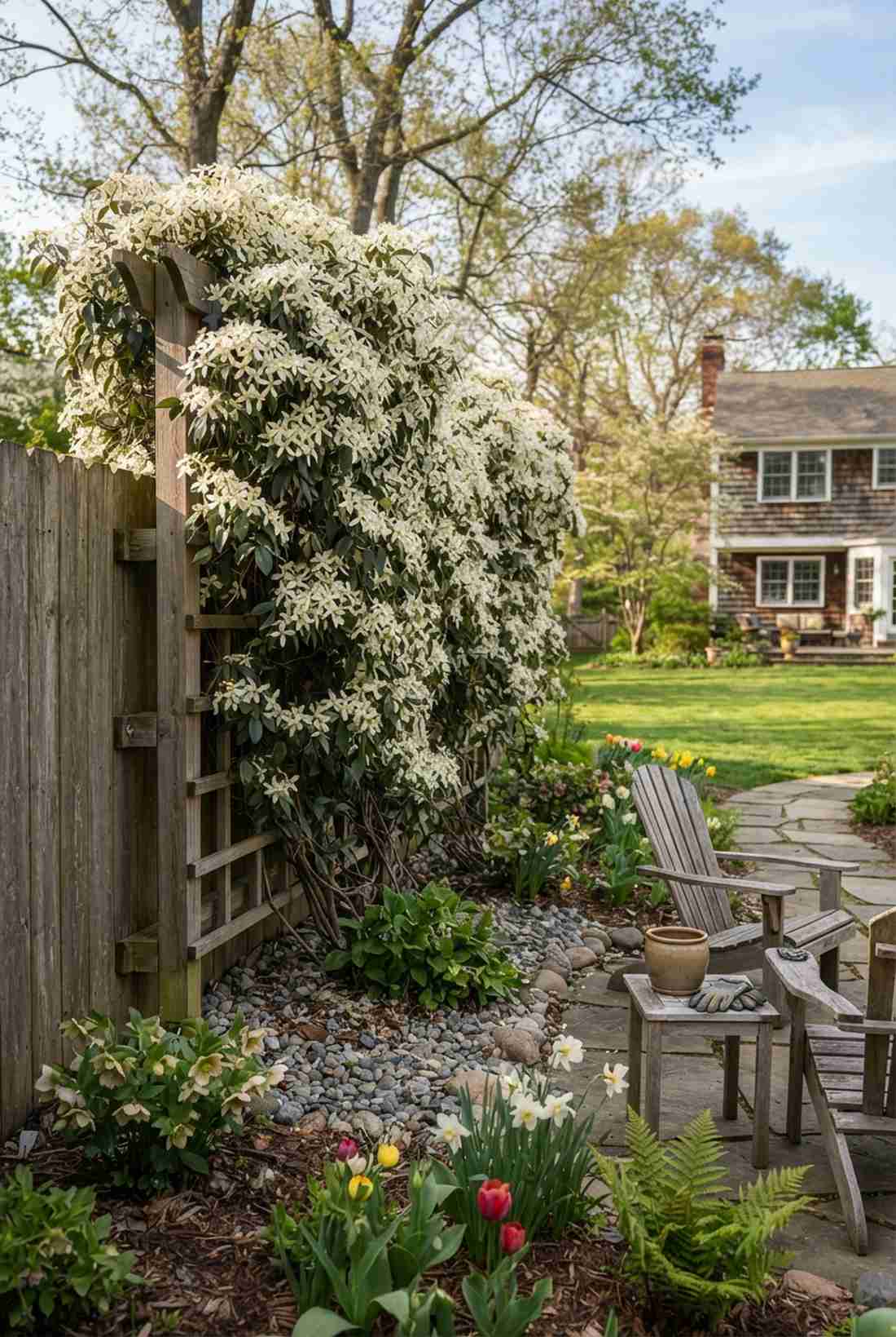 clematis armandii early bloom backdrops
