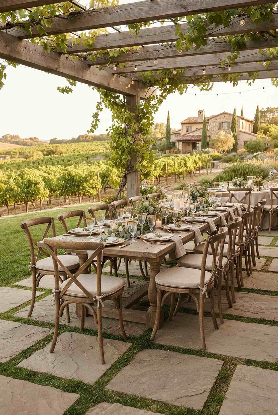 crossback vineyard chairs