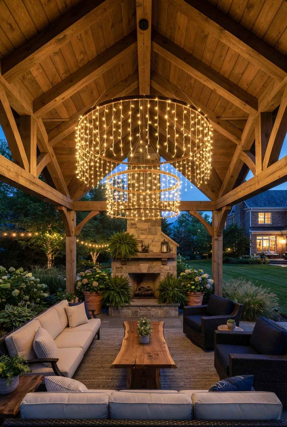 double tier chandelier effect