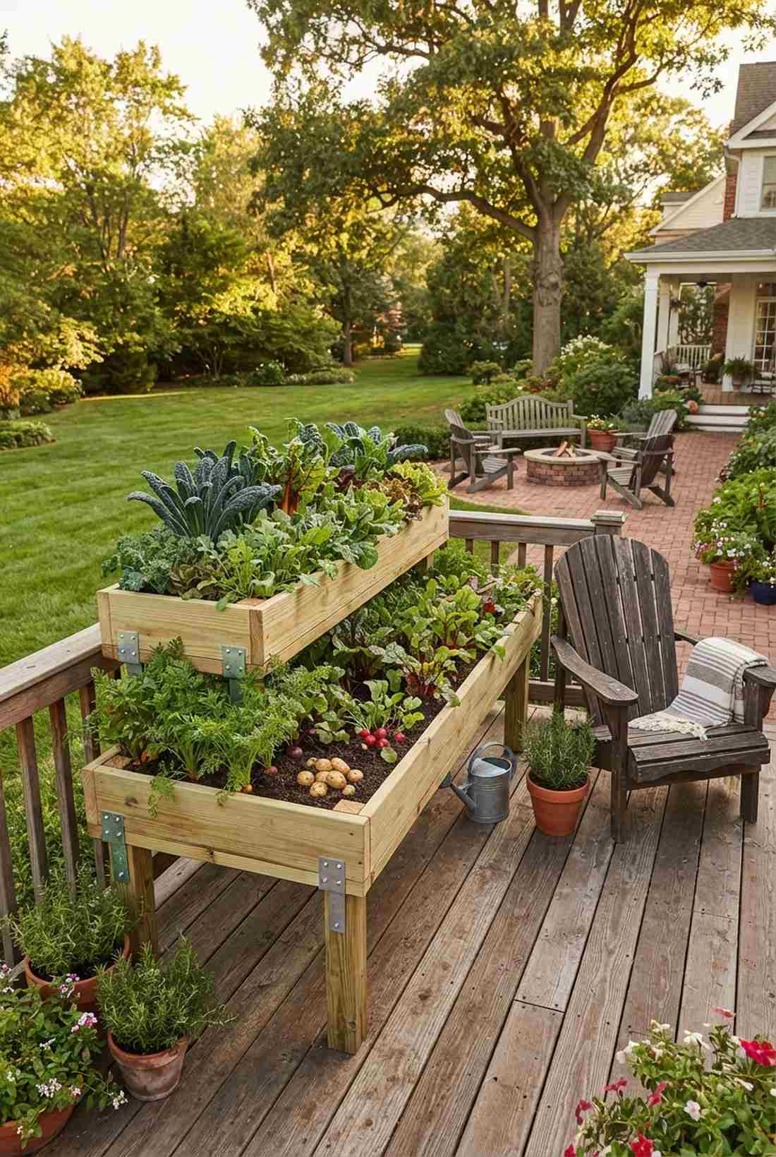double tier standing garden