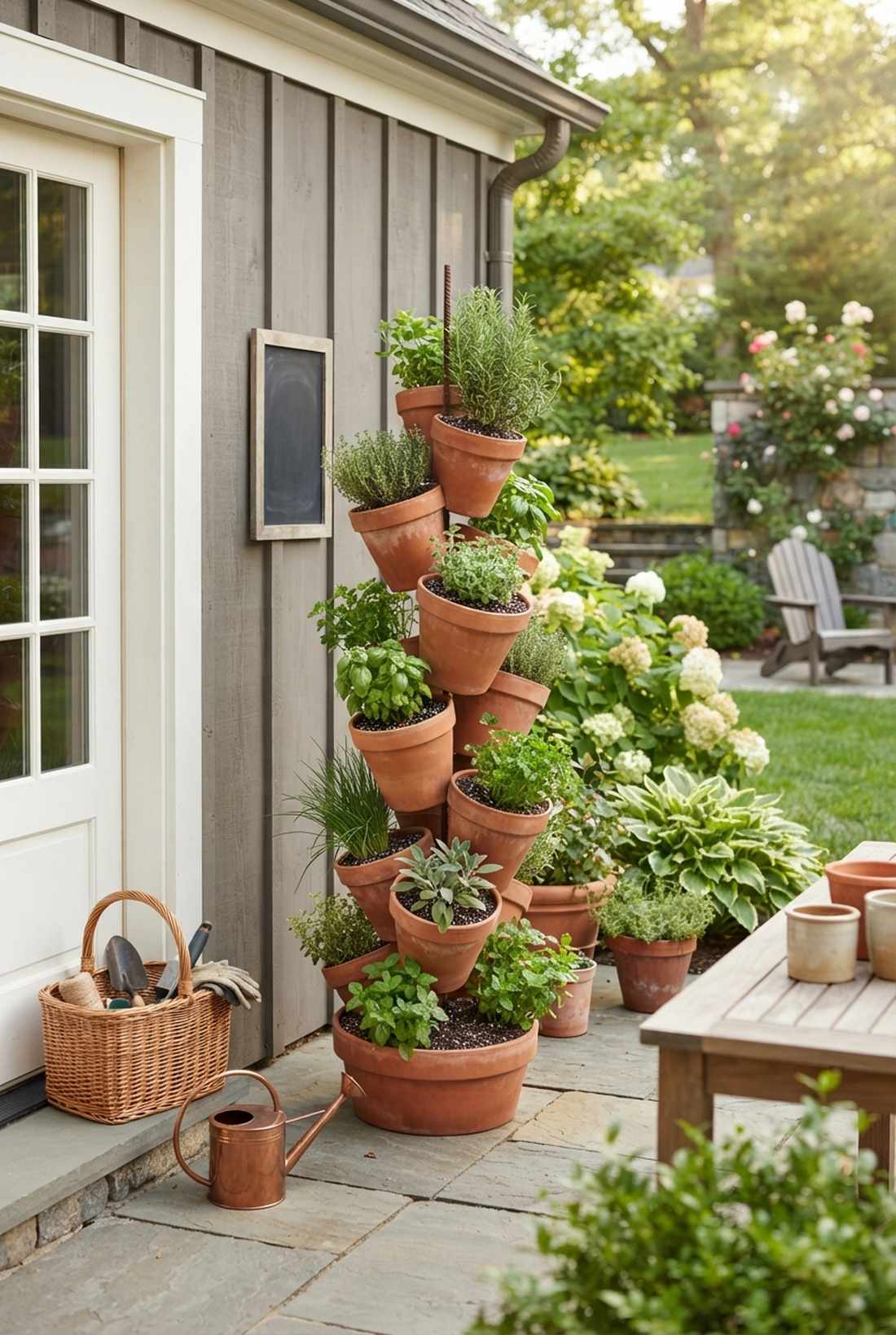 fence post vertical garden tower