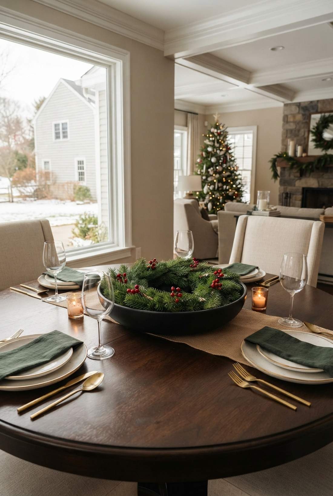 fraser fir wreath bowl