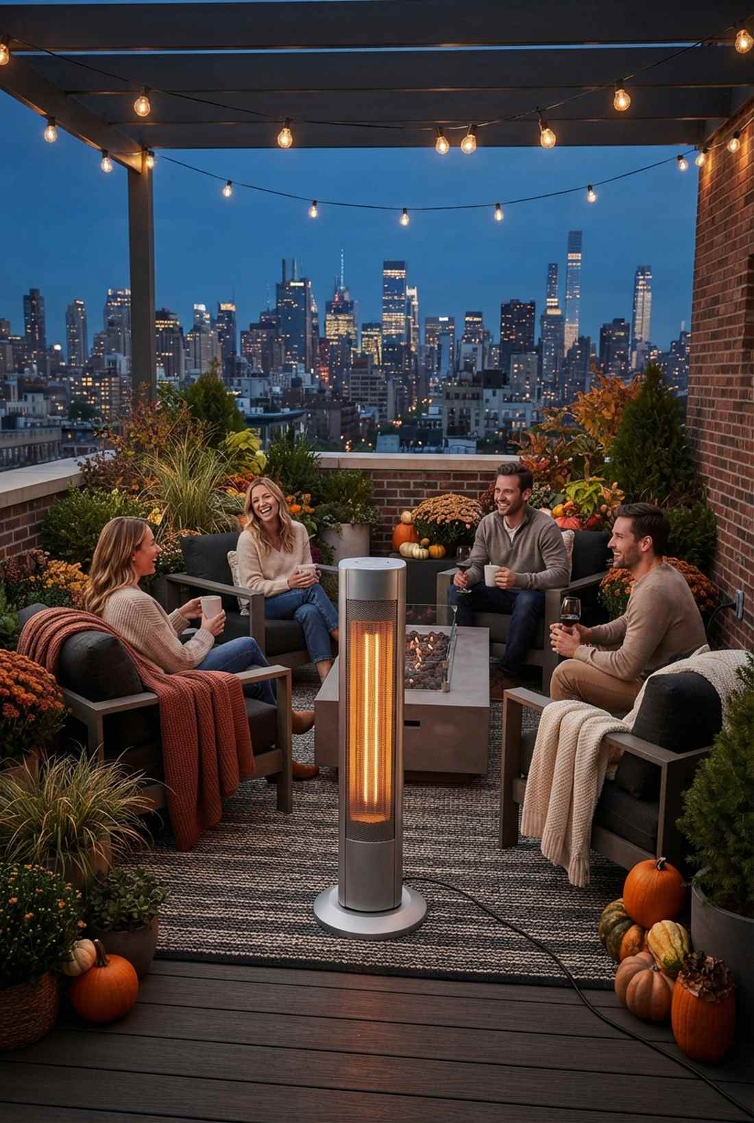 freestanding electric tower heater