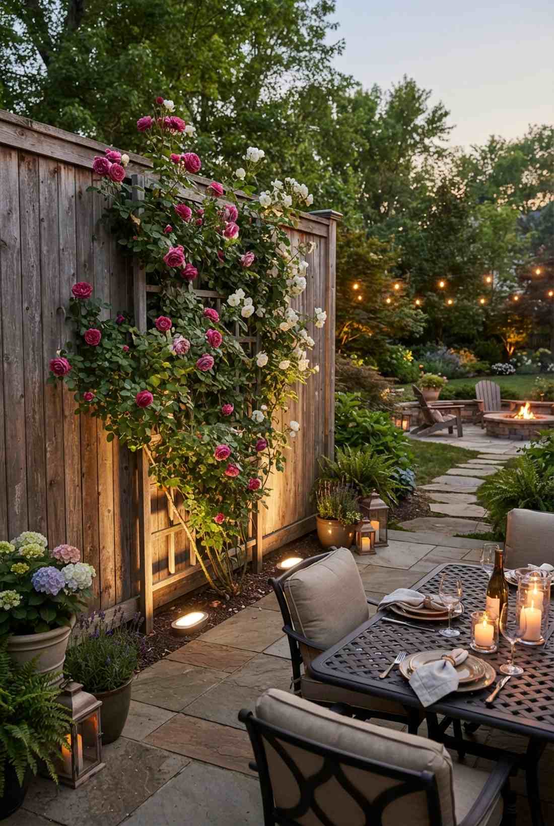 grazing light for climbing roses