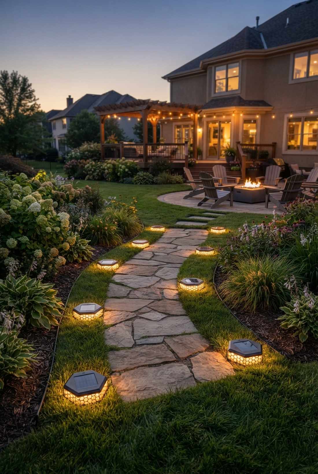 hexagonal pathway markers