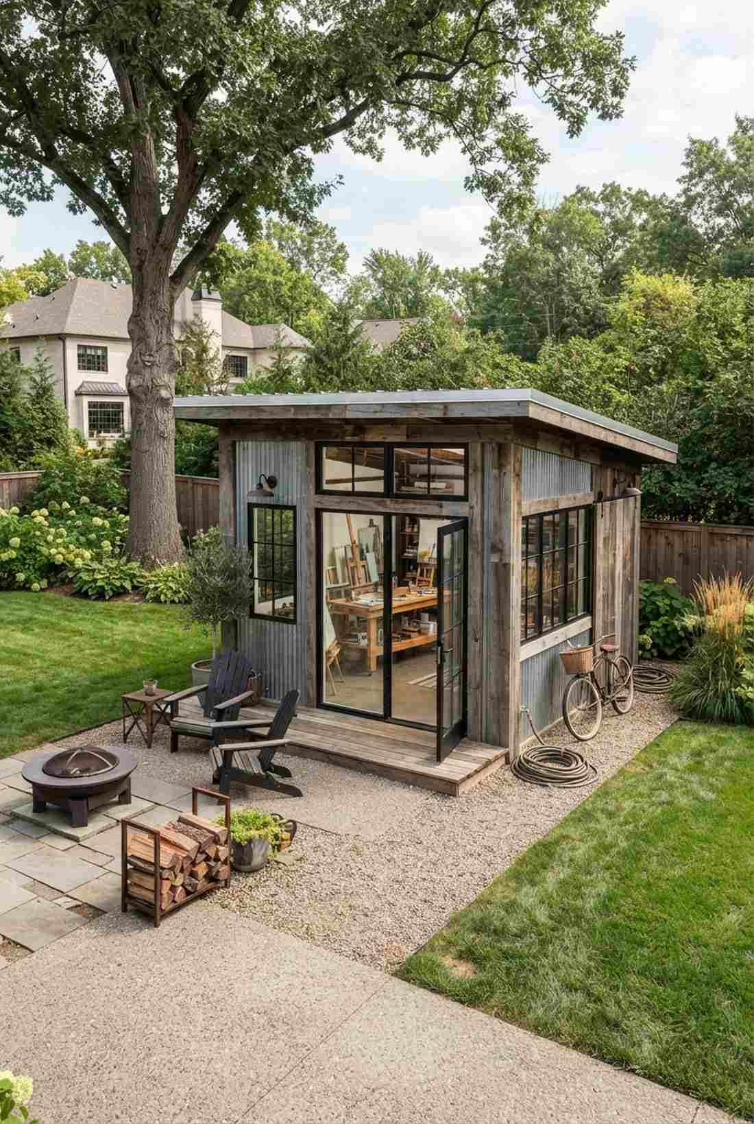 industrial chic steel frame studio