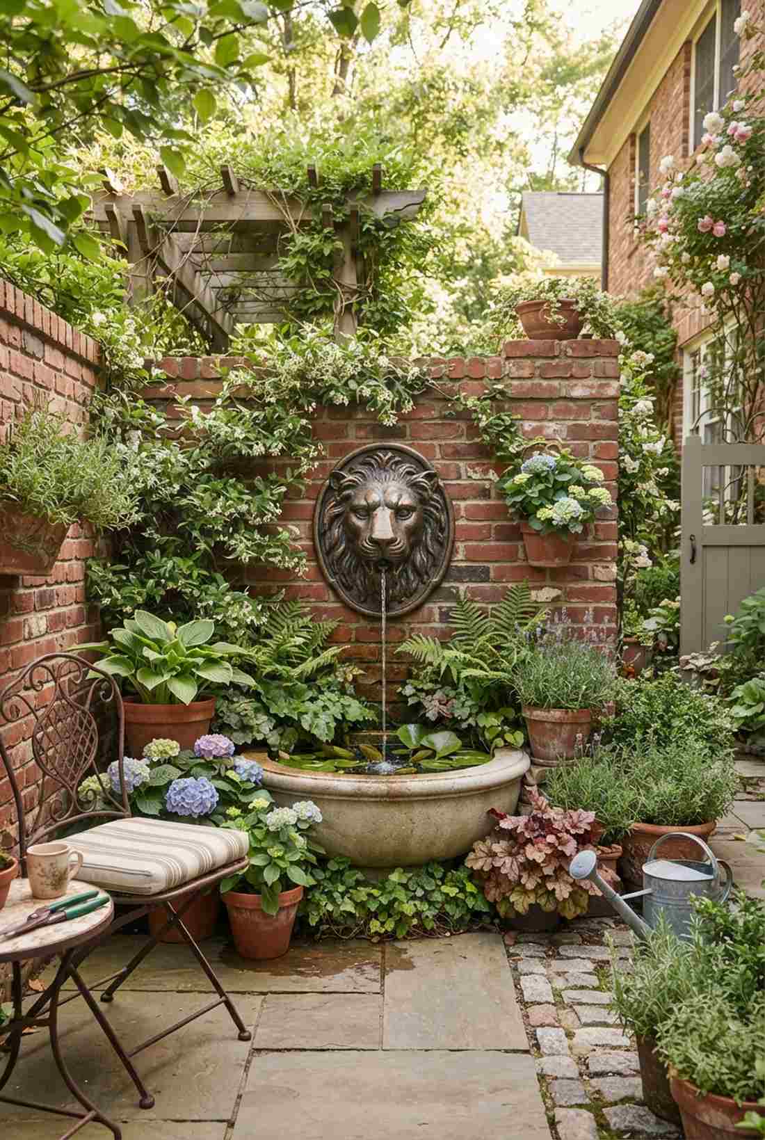 lion head spout fountain