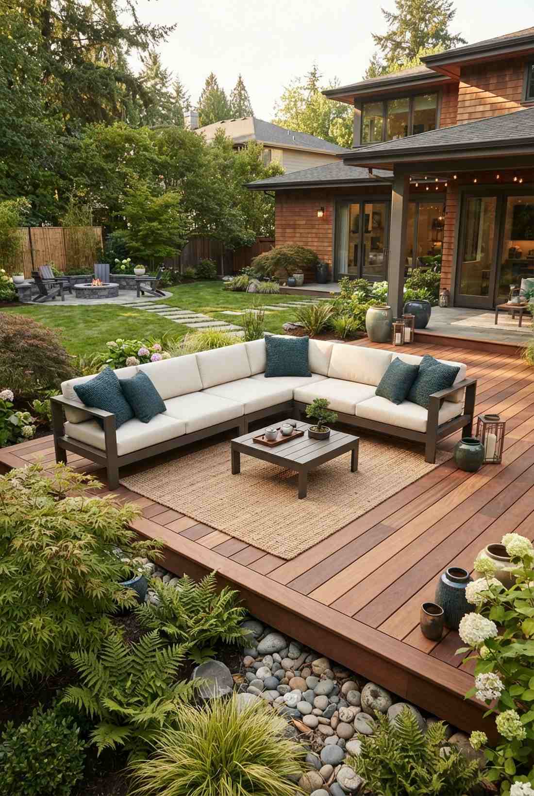 low profile platform sectional
