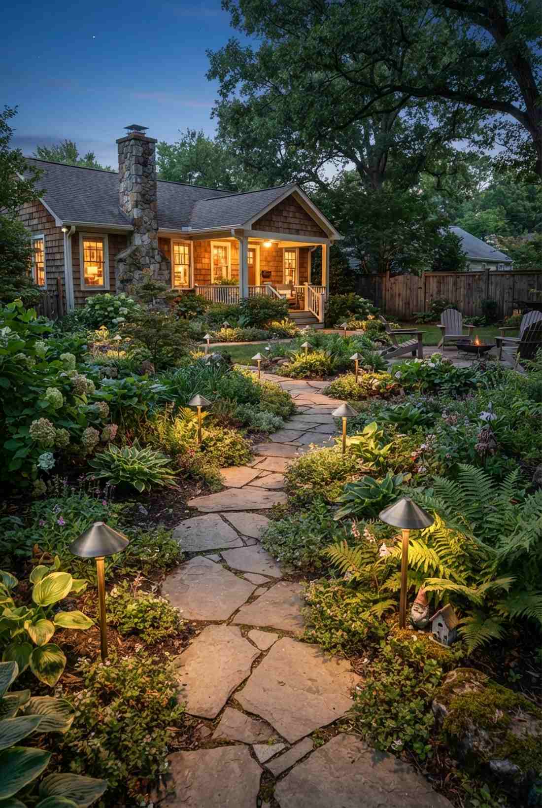 mushroom cap pathway fixtures