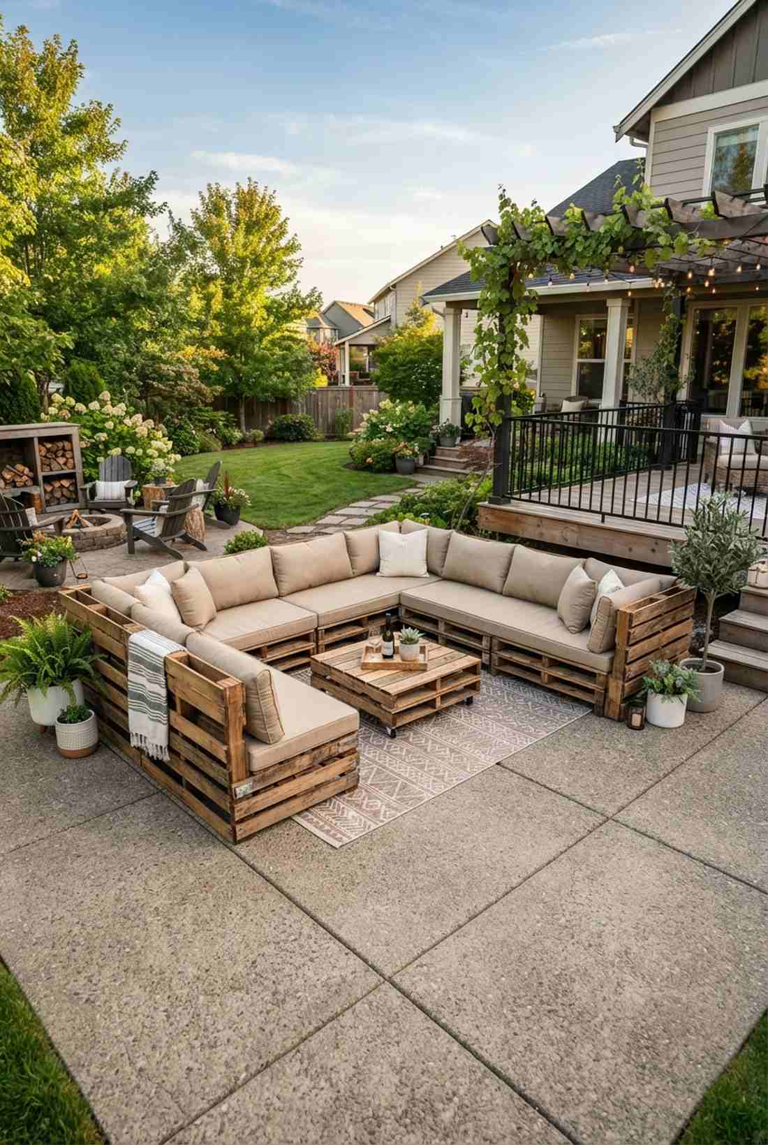 pallet furniture lounge area