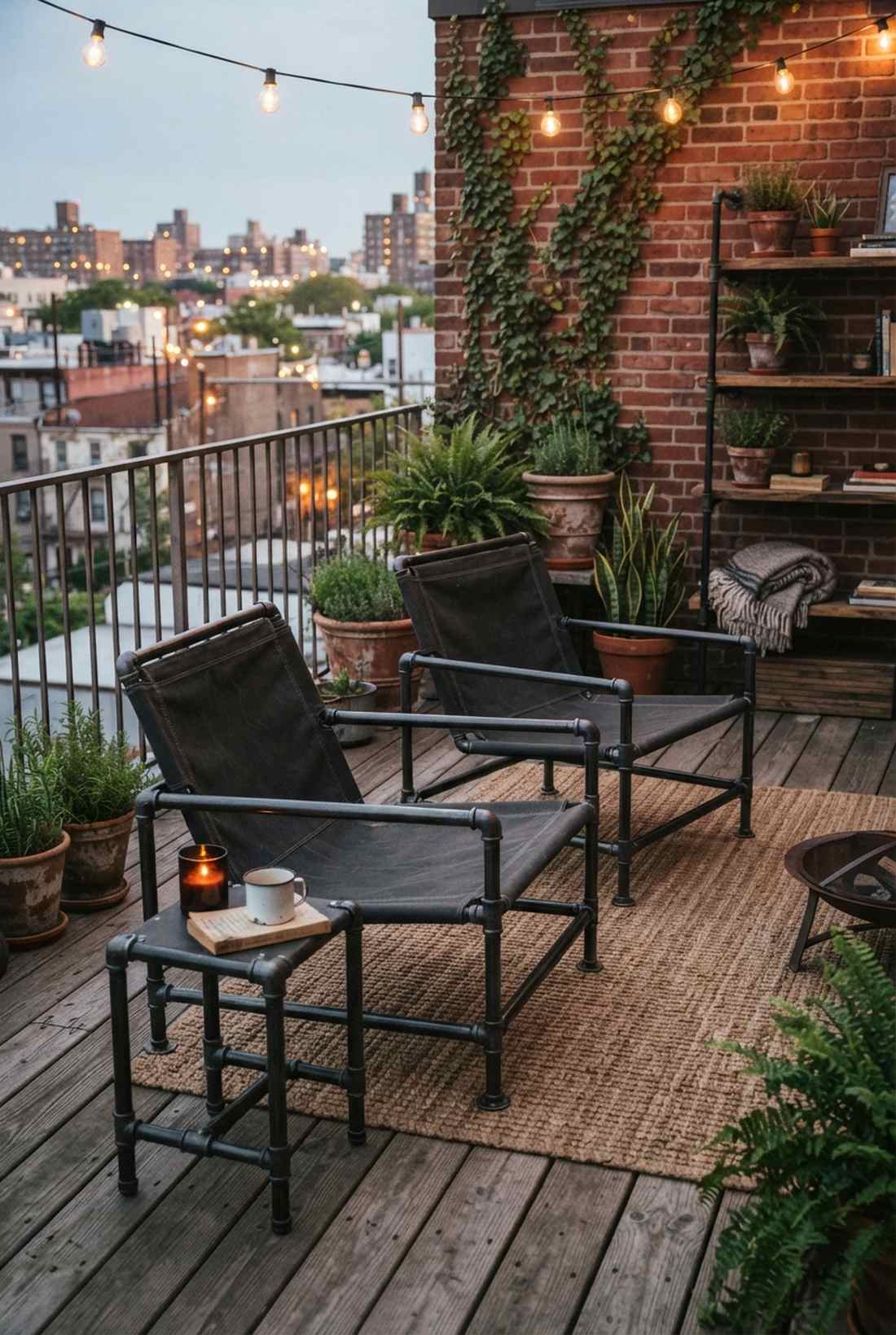pipe frame lounge chairs