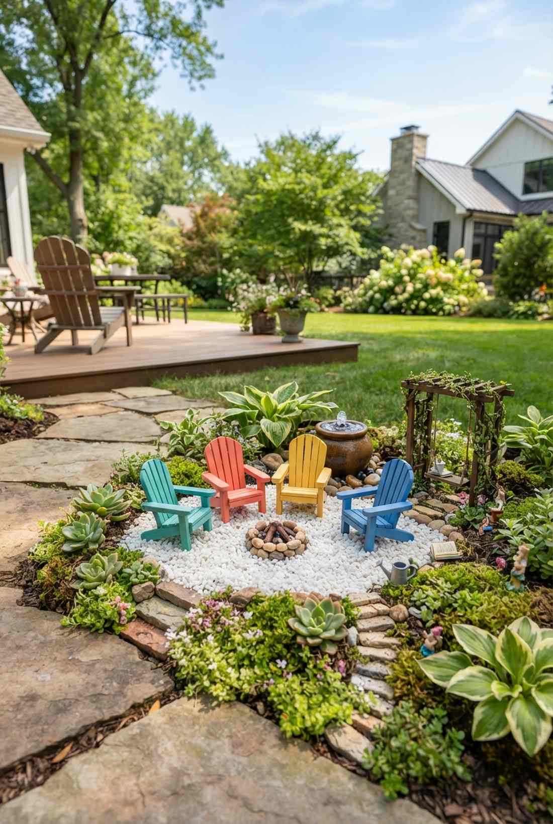 polymer clay garden chairs