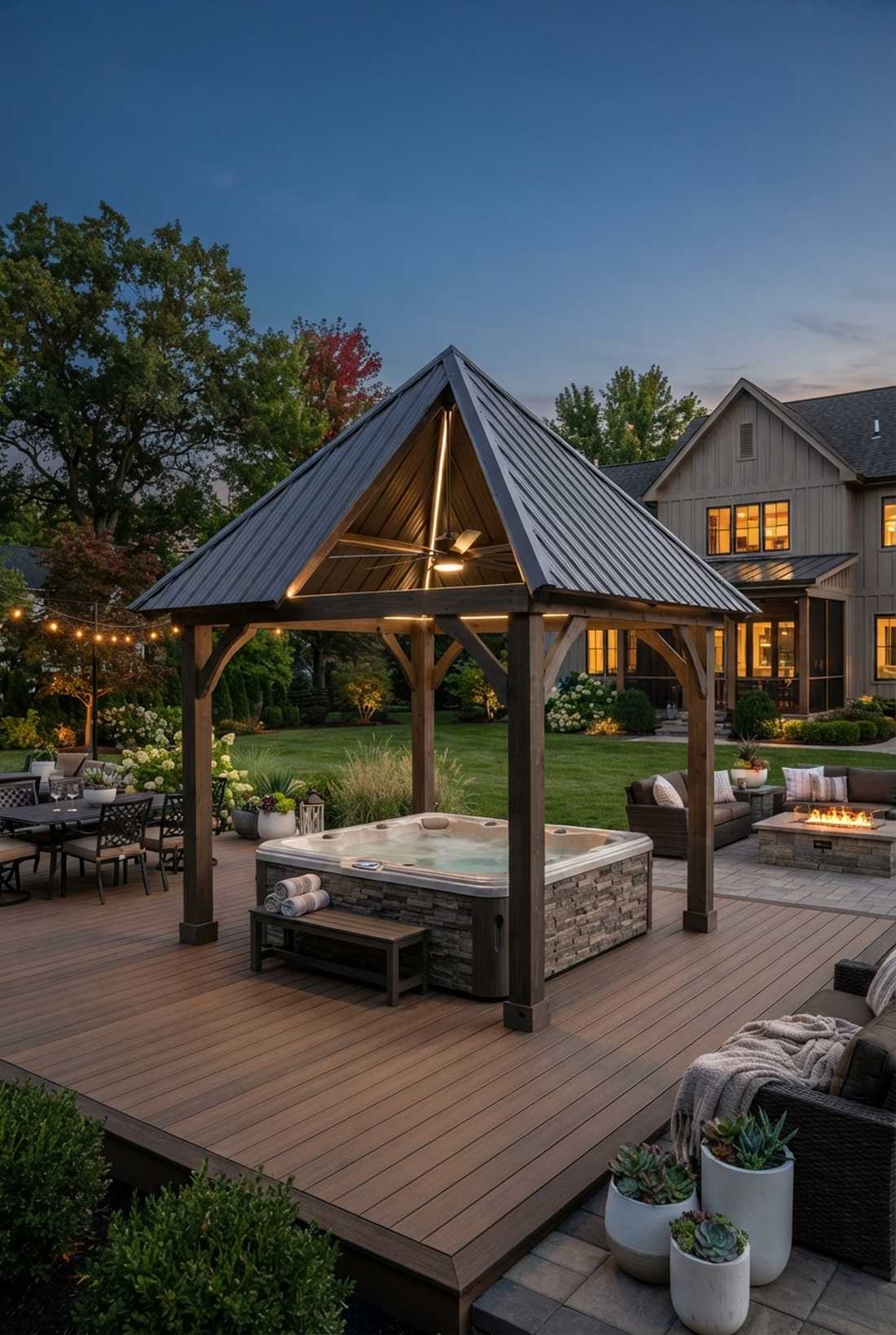 pyramid roof garden gazebo