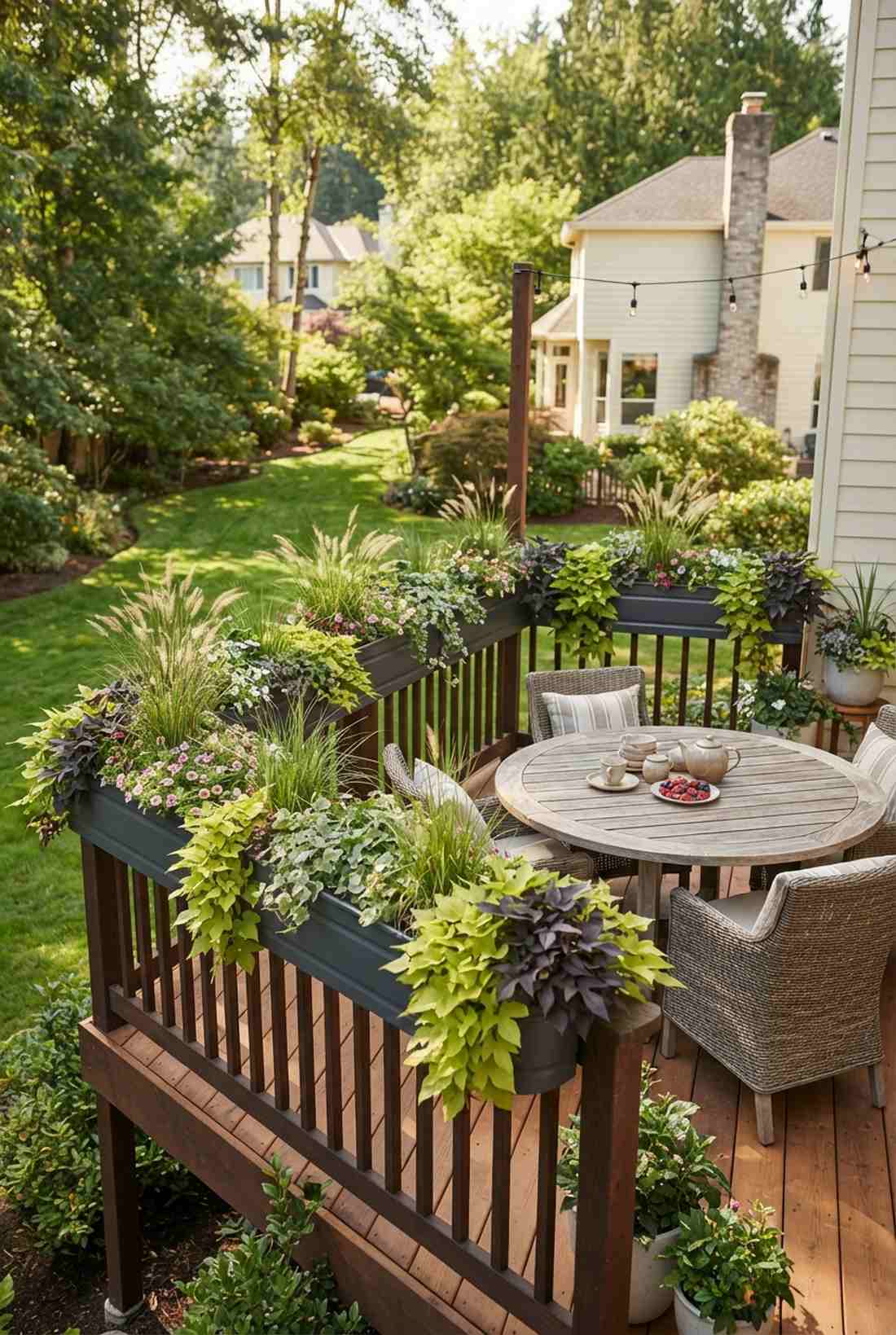 rail top trough planters