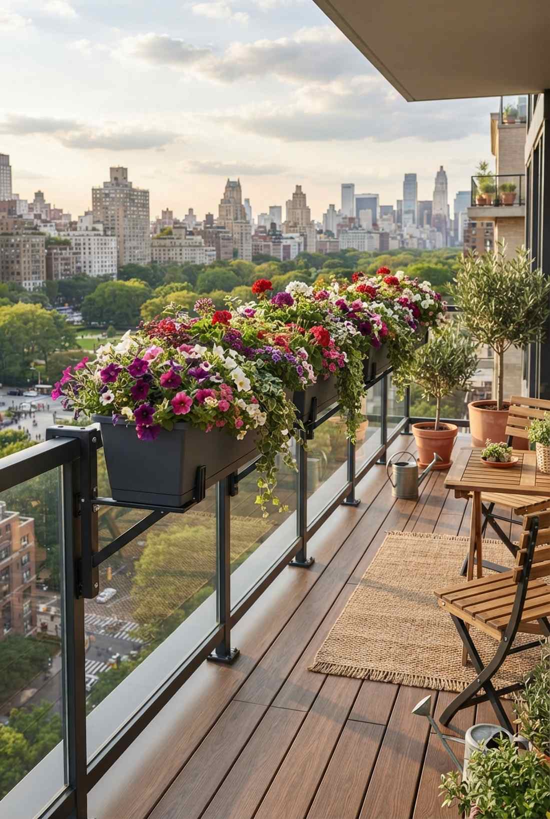 railing mounted planter boxes