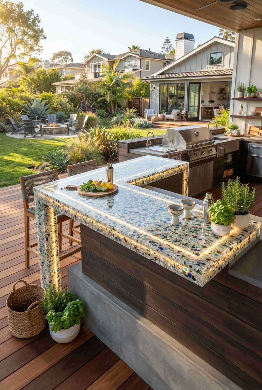 recycled glass composite surfaces