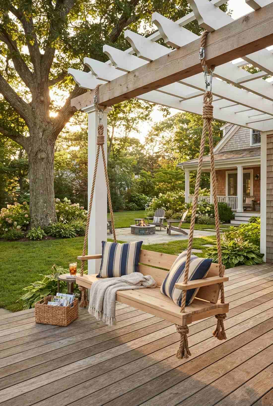 rope suspended swing