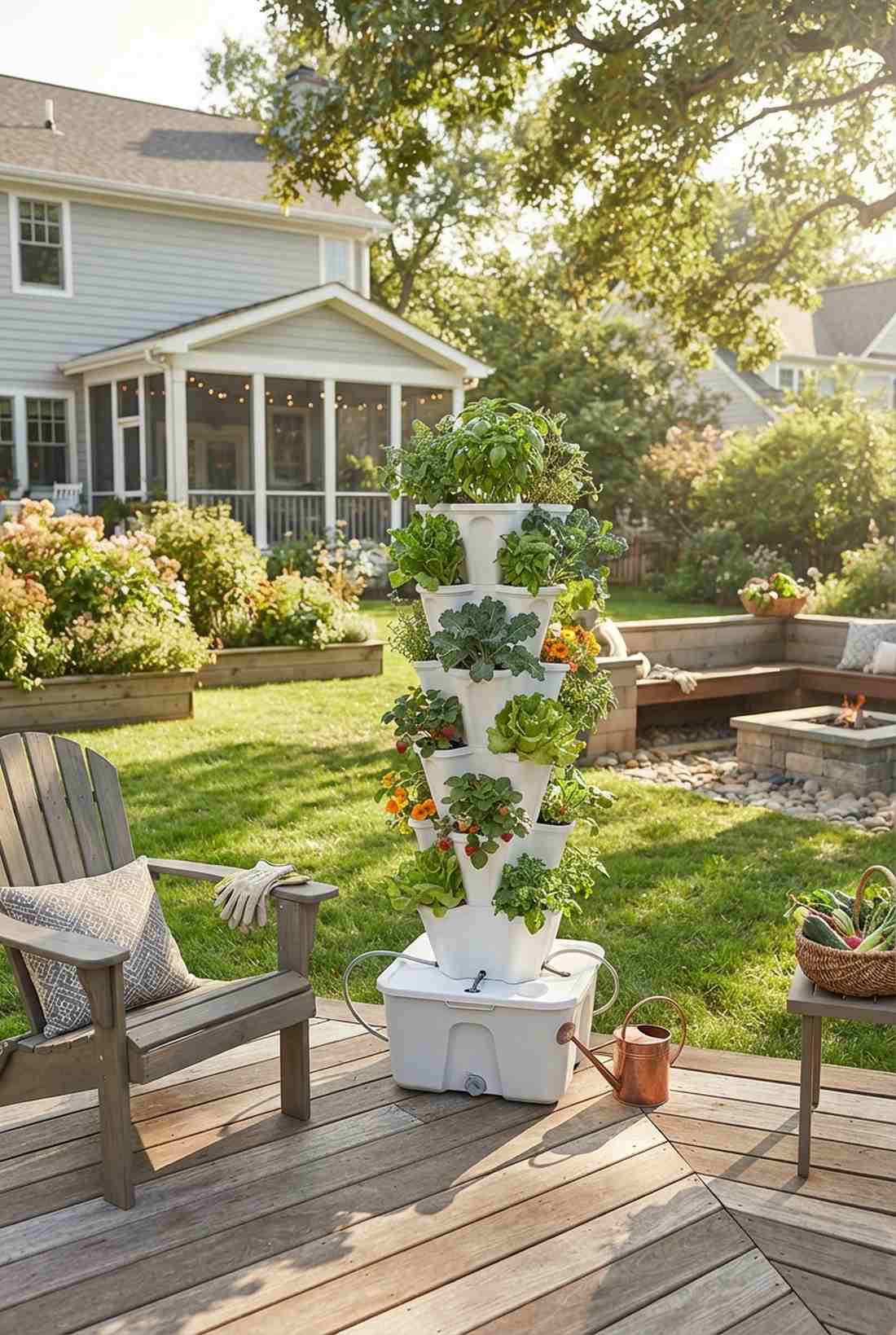 stacked tower gardens