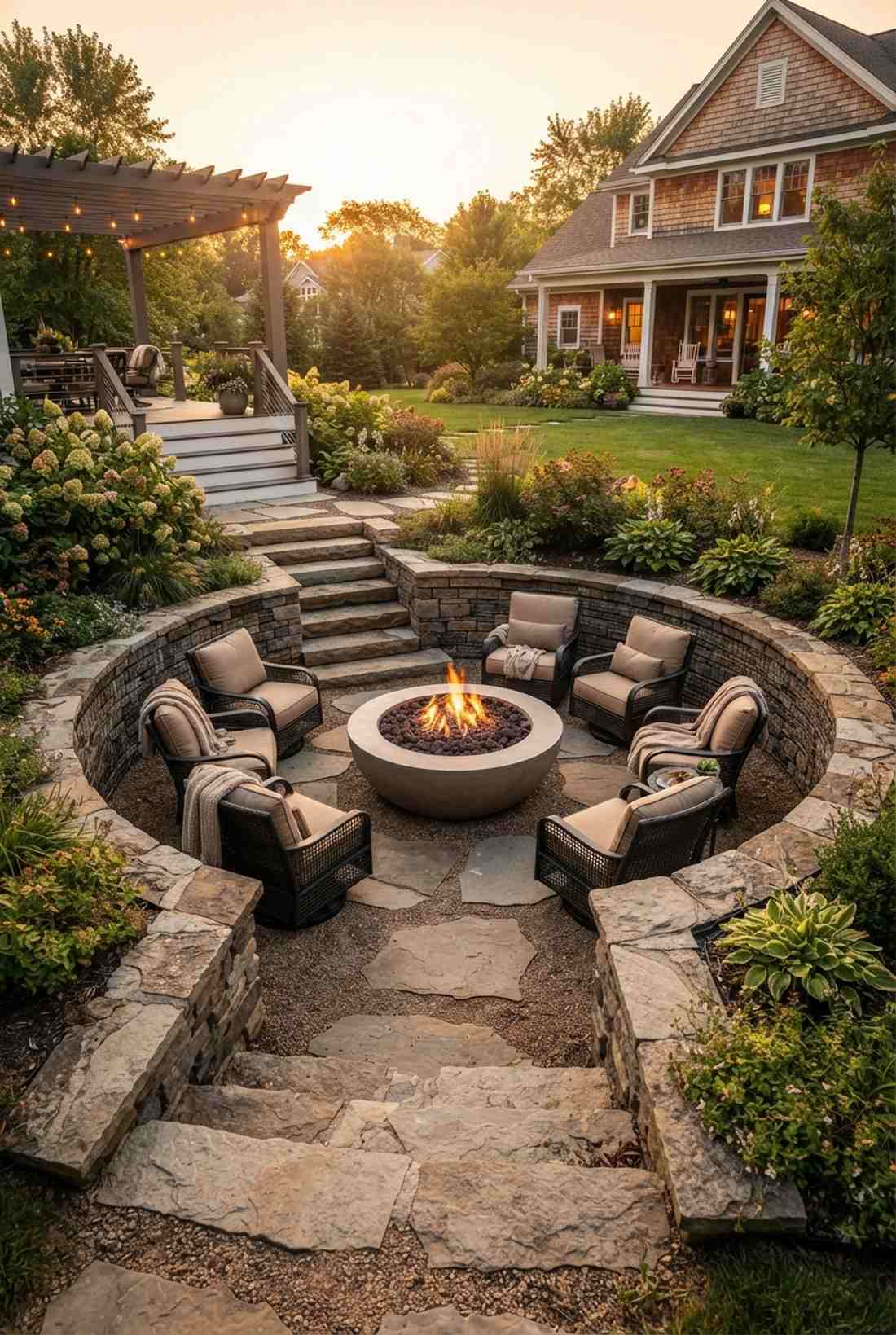 sunken circular lounge