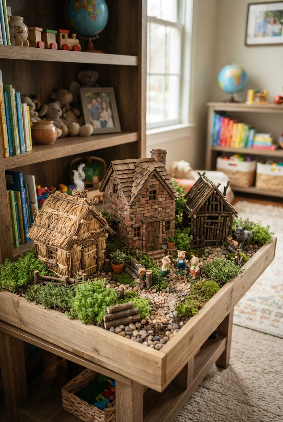 three little pigs brick house scene