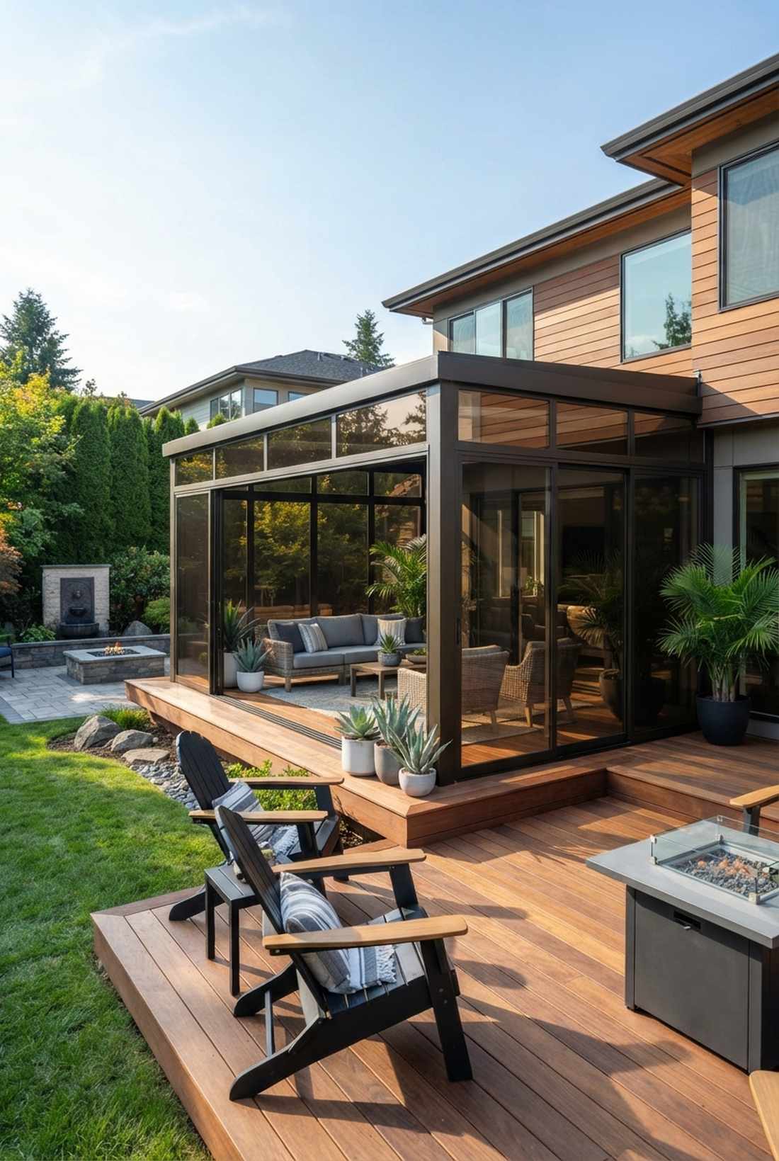 tinted glass solar control enclosure