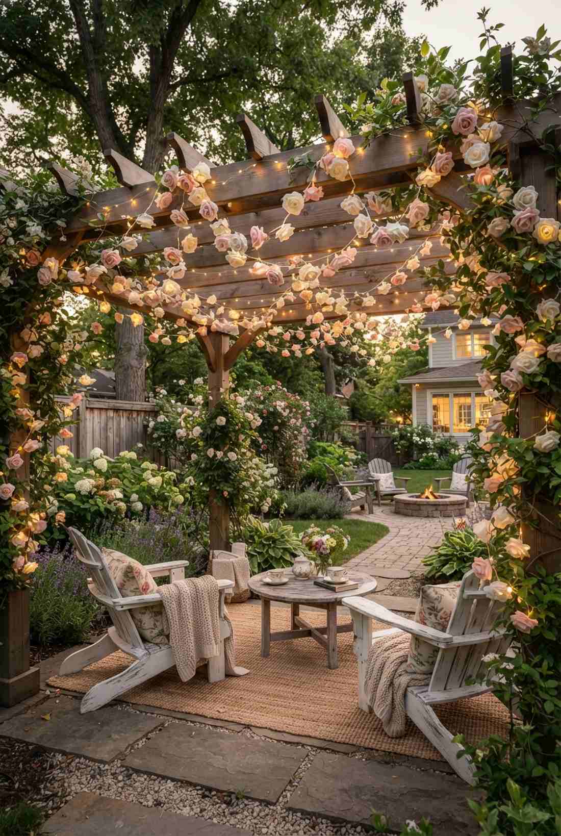 vintage rose canopy lights