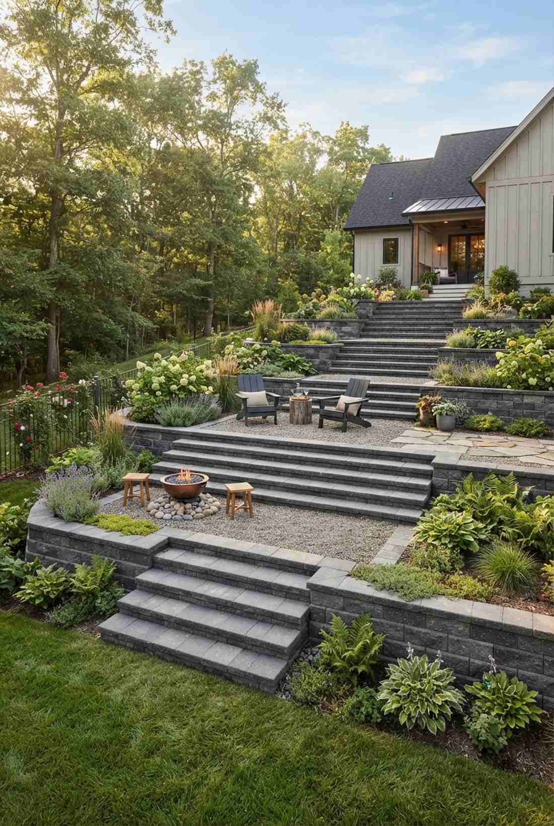 extended steps as patio