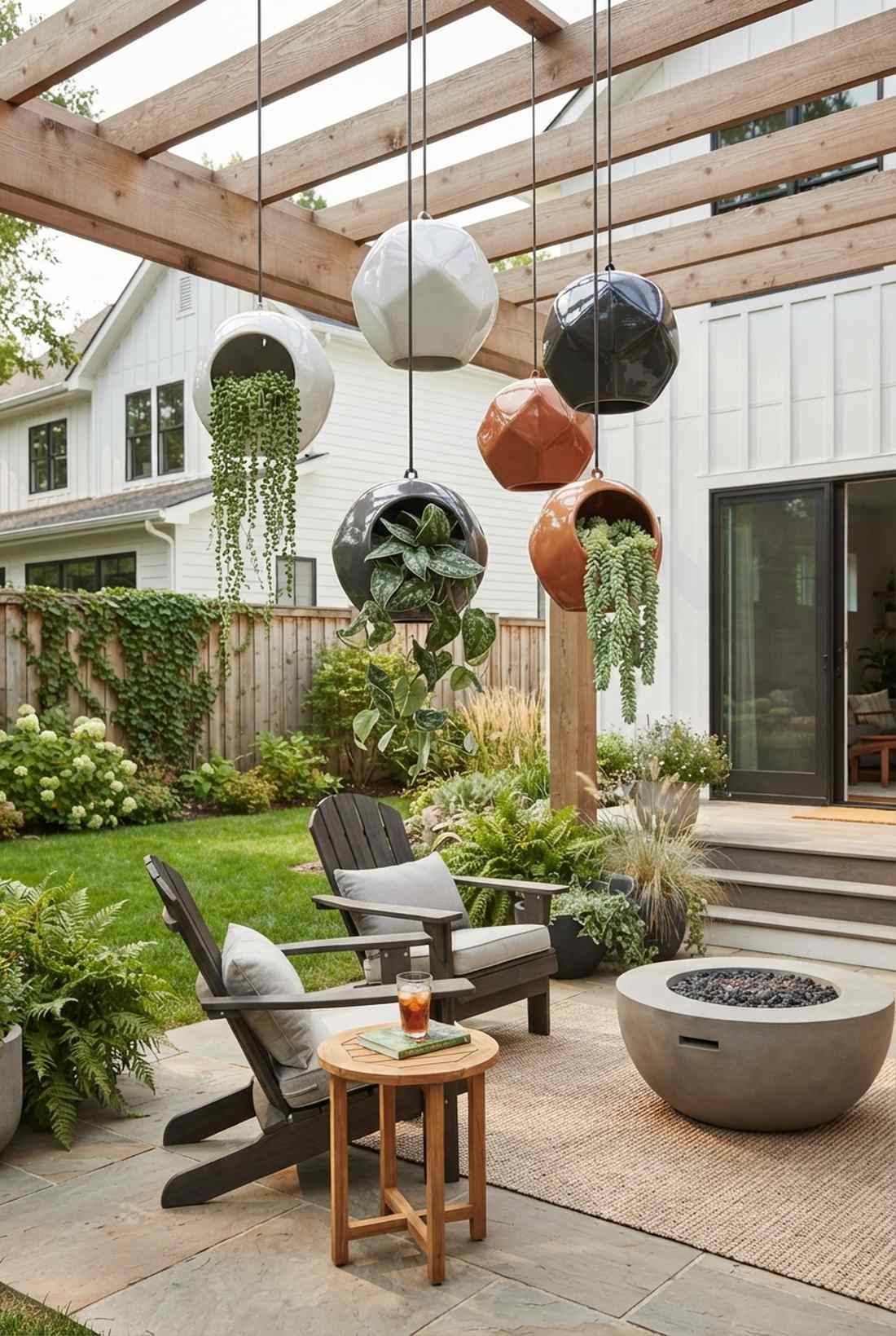 hanging ceramic spheres