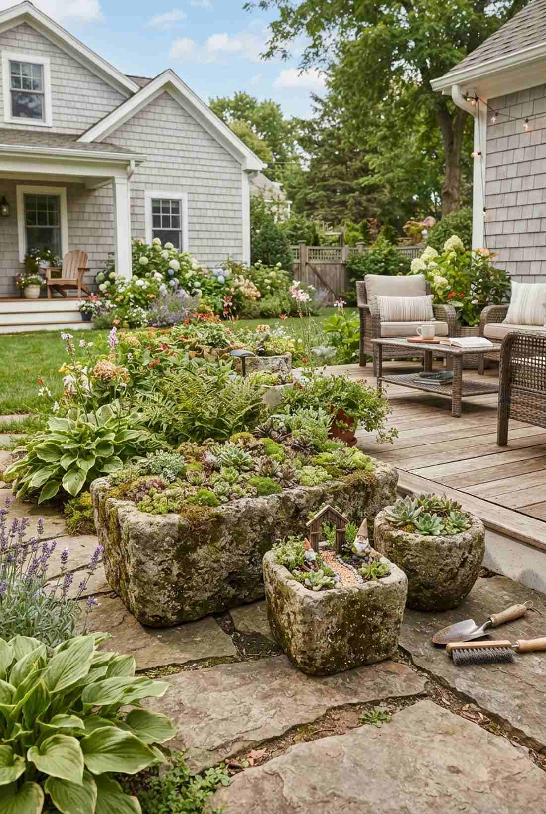 hypertufa faux stone containers