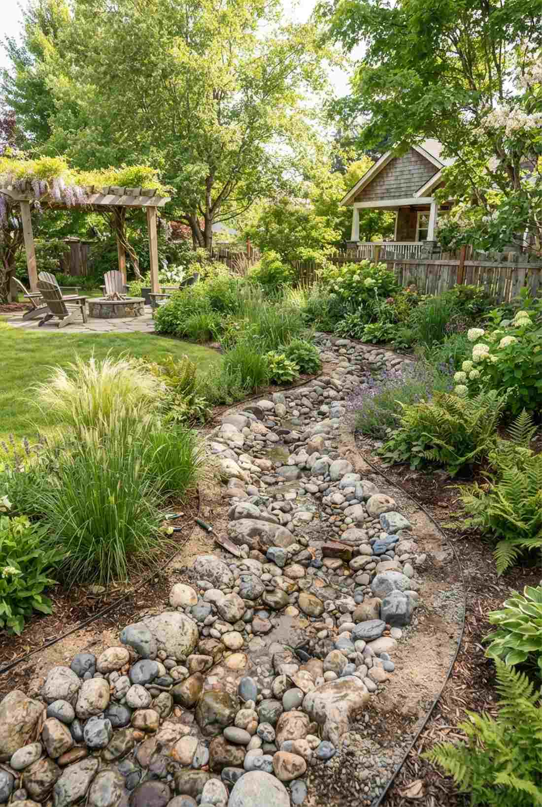 meandering creek stone