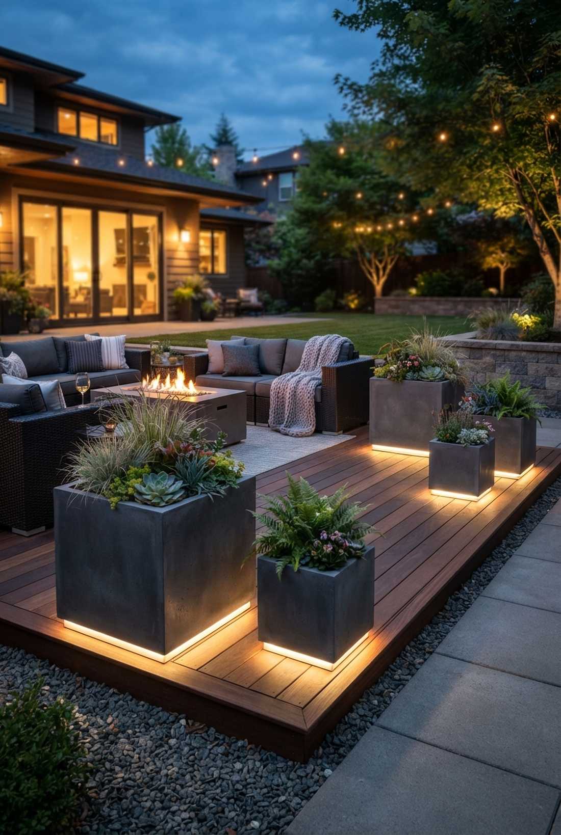 planter box underlighting