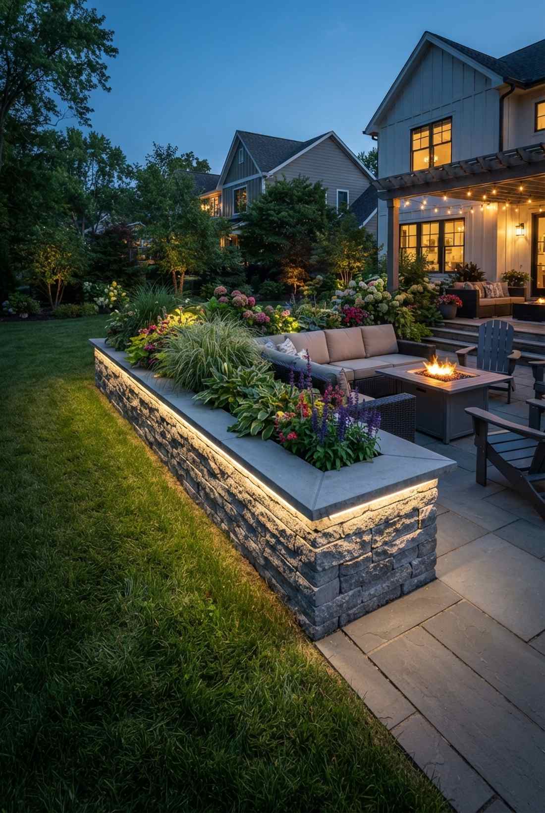 raised planter edge lighting