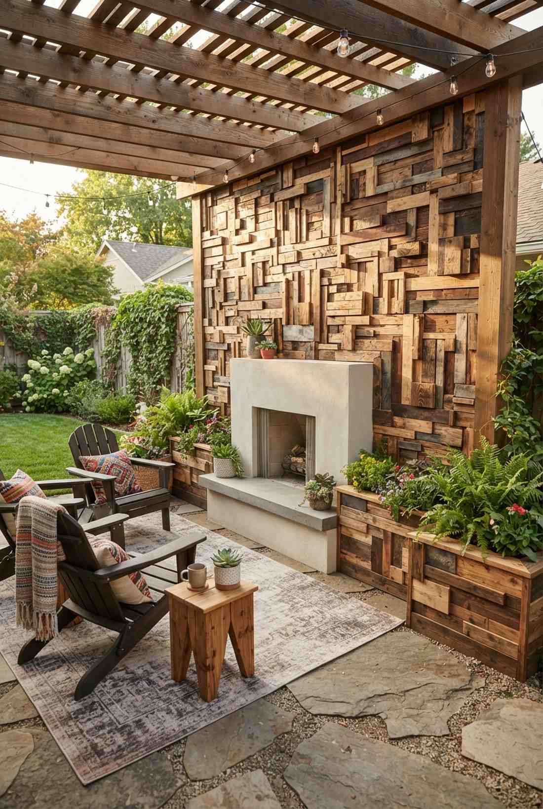 scrap wood mosaic