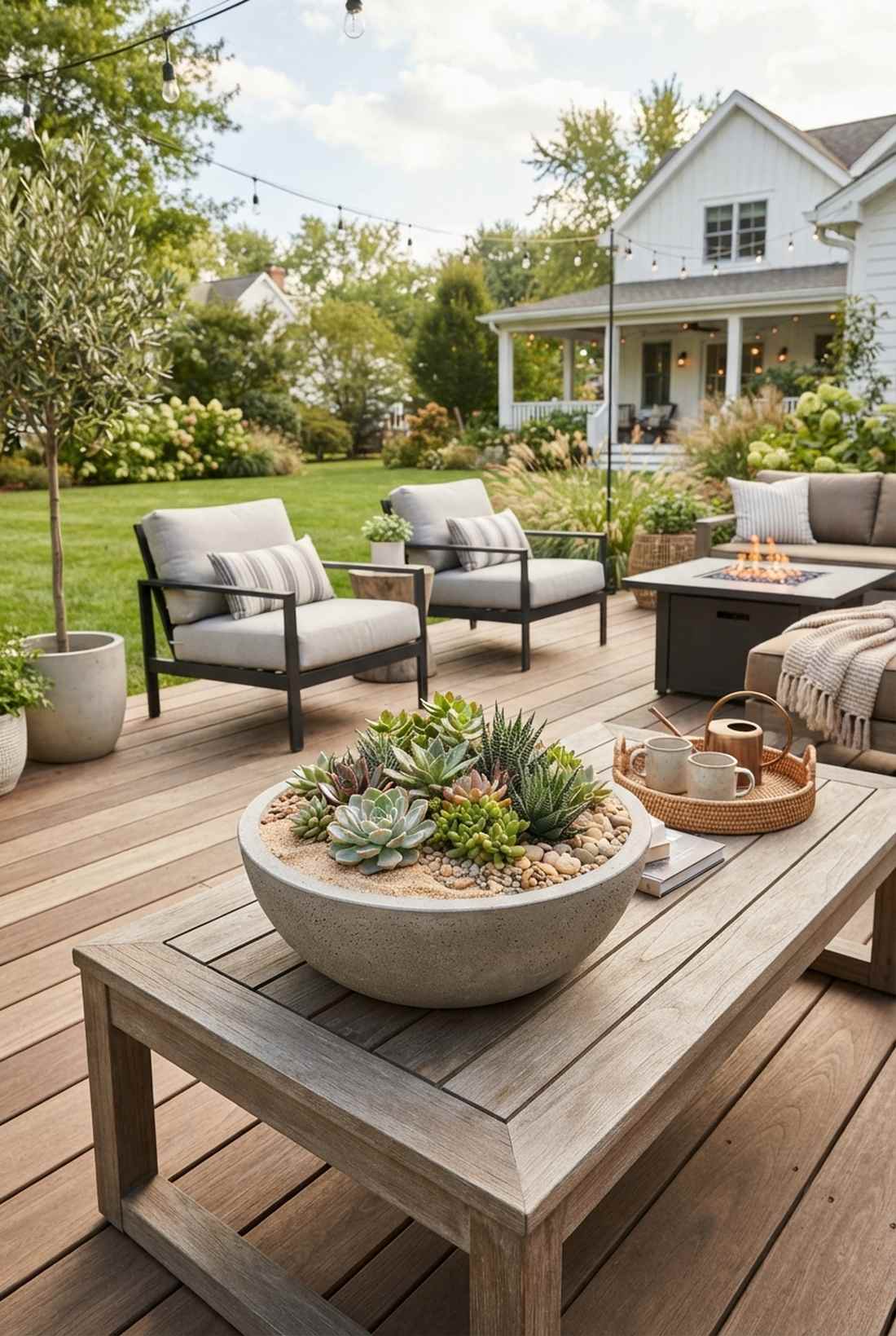 shallow bowl succulent garden