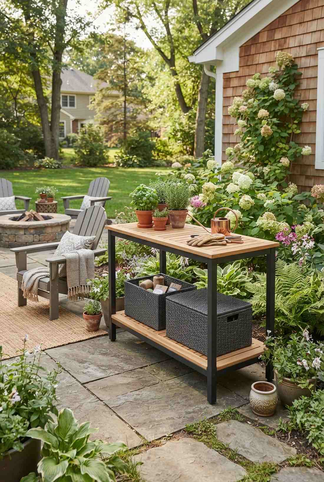 table with lower shelf