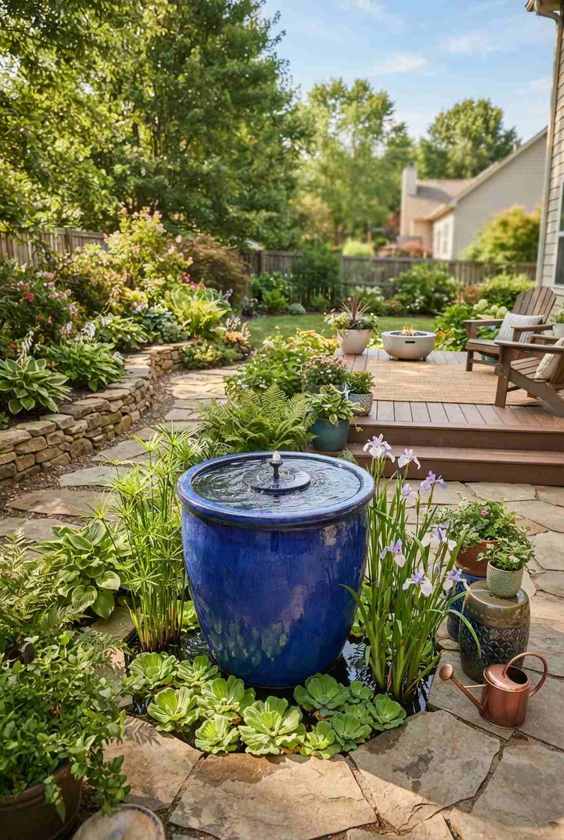 ceramic pot fountain combos