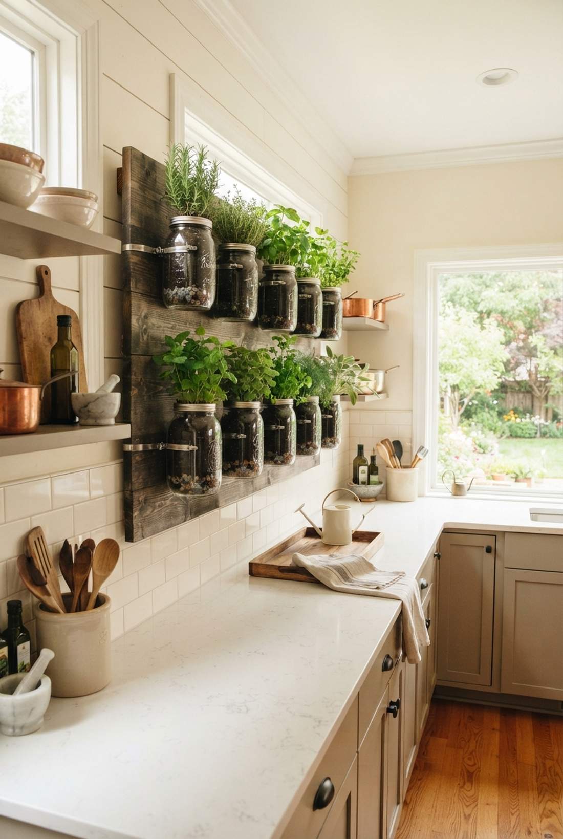 mason jar herb garden