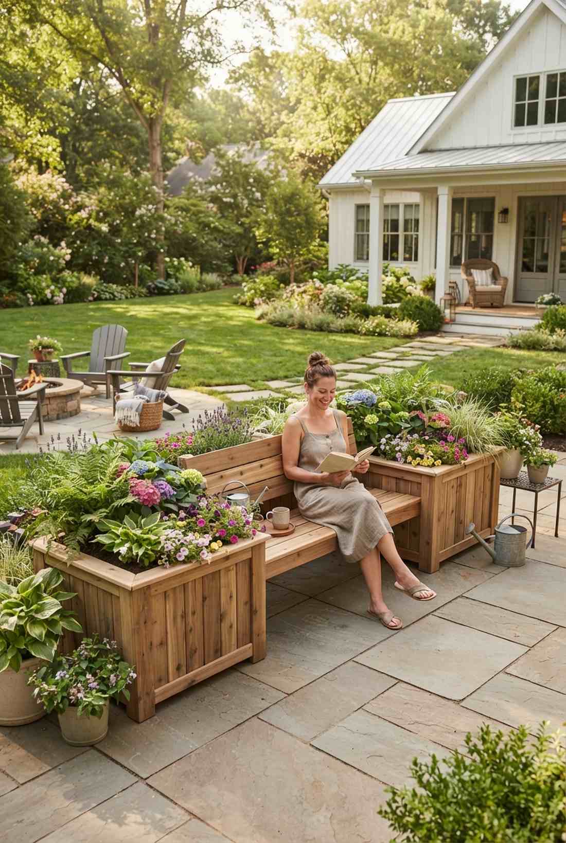 planter box bench combo