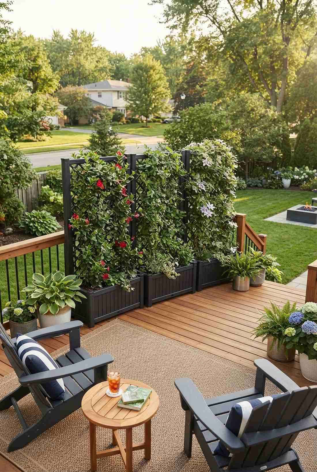 privacy screen planters