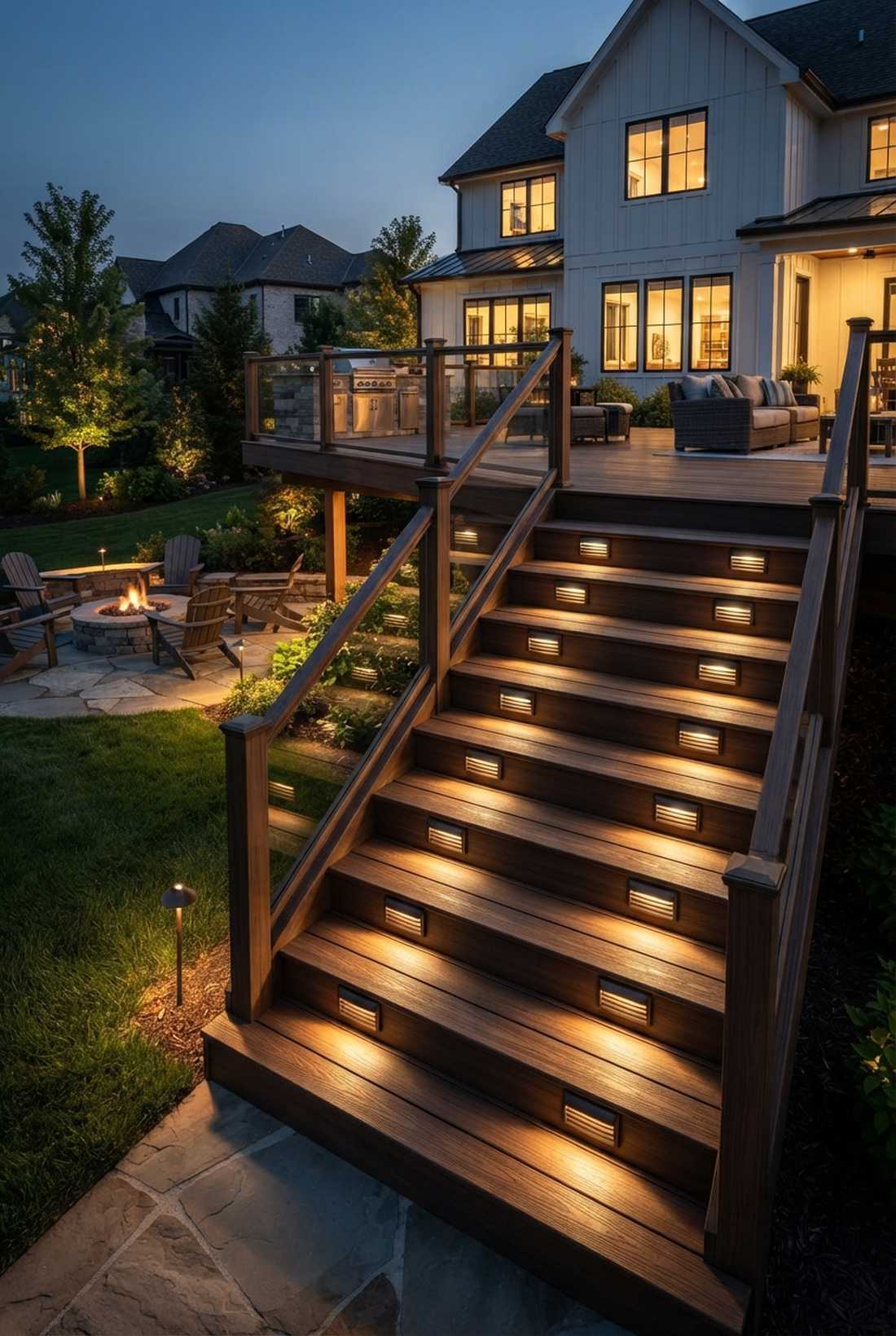 stair riser accent lights