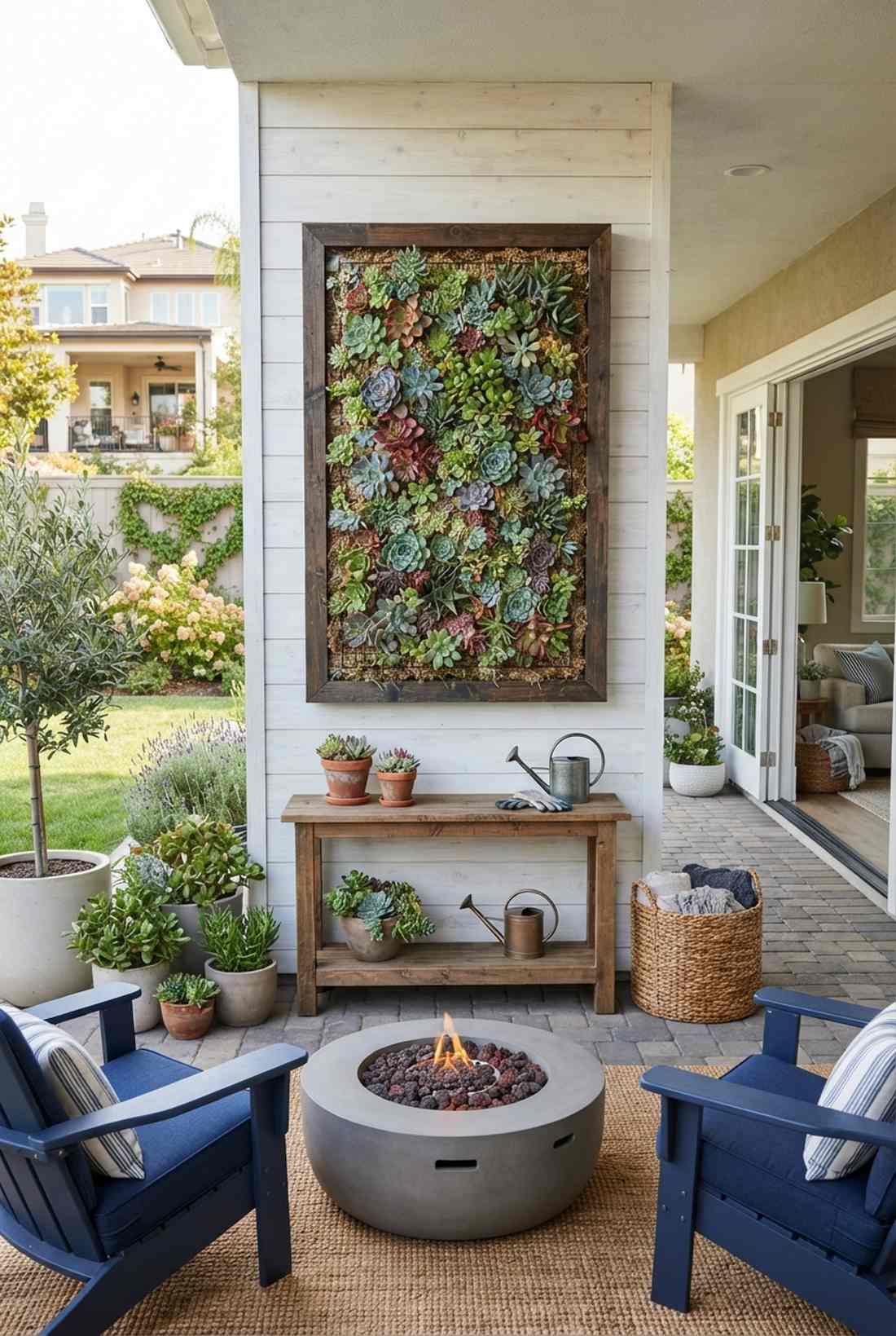 vertical succulent frame